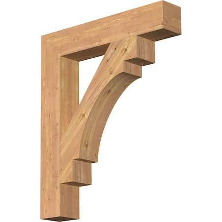 Ekena Millwork Merced Block Smooth Bracket, Western Red Cedar, 5 1/2"W x 32"D x 38"H BKT06X32X38MRC05SWR